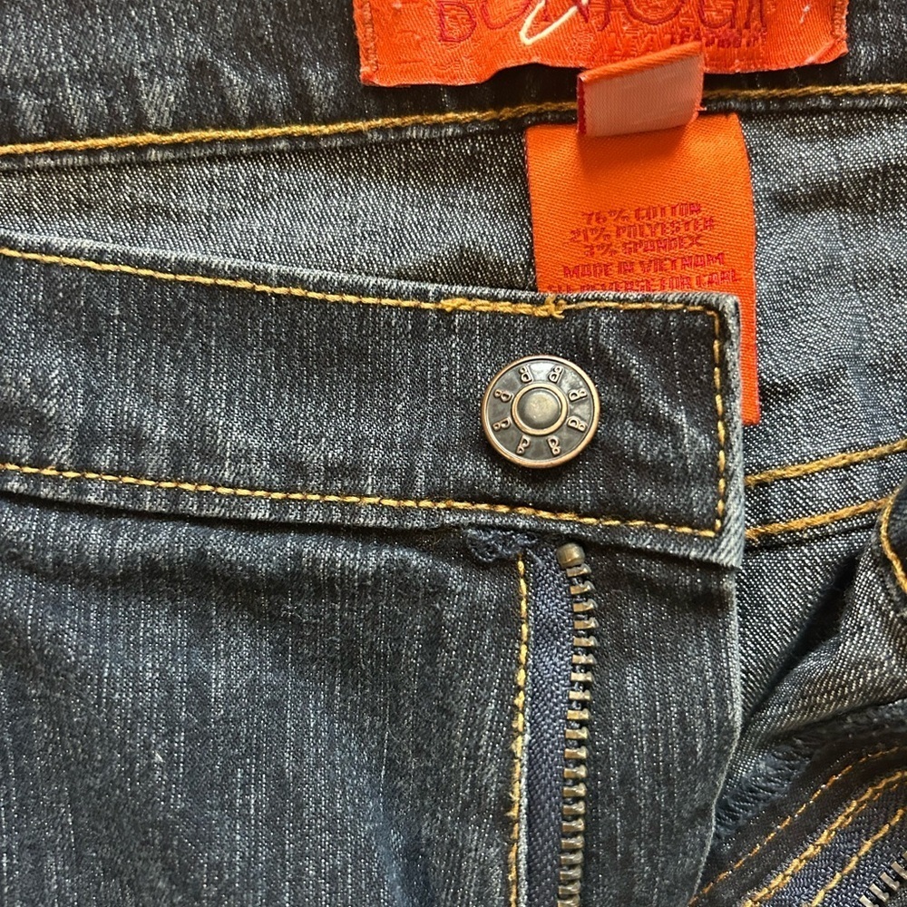 Wide Leg Dark Denim Wash Jeans Pockets Women Size 10 Bonjour Normcore 90s - Picture 6 of 9